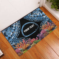 Personalised Nukuoro Micronesia Atoll Rubber Doormat with Pacific Coral Reef LT9 - Polynesian Pride