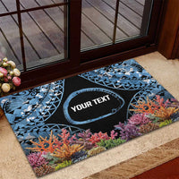 Personalised Nukuoro Micronesia Atoll Rubber Doormat with Pacific Coral Reef LT9 - Polynesian Pride