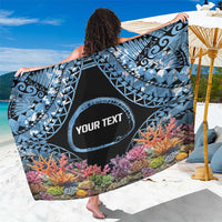 Personalised Nukuoro Micronesia Atoll Sarong with Pacific Coral Reef
