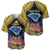 Tokelau Atafu Atoll Personalised Baseball Jersey Pacific Coral Reef Vibe LT9 - Polynesian Pride