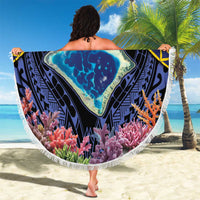 Tokelau Atafu Atoll Personalised Beach Blanket Pacific Coral Reef Vibe LT9 - Polynesian Pride
