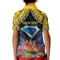 Tokelau Atafu Atoll Personalised Kid Polo Shirt Pacific Coral Reef Vibe LT9 - Polynesian Pride