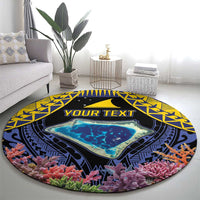 Tokelau Atafu Atoll Personalised Round Carpet Pacific Coral Reef Vibe LT9 - Polynesian Pride