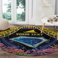 Tokelau Atafu Atoll Personalised Round Carpet Pacific Coral Reef Vibe LT9 - Polynesian Pride