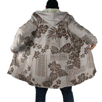 Vintage Hawaii Cloak Hibiscus Tapa Tribal With Hawaiian Quilt Pattern Gold LT9 - Polynesian Pride