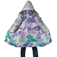 Vintage Hawaii Cloak Hibiscus Tapa Tribal With Hawaiian Quilt Pattern Purple LT9 Unisex Purple - Polynesian Pride