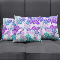 Vintage Hawaii Pillow Cover Hibiscus Tapa Tribal With Hawaiian Quilt Pattern Purple LT9 - Polynesian Pride