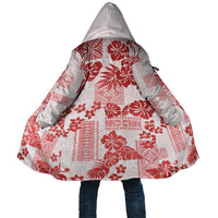 Vintage Hawaii Cloak Hibiscus Tapa Tribal With Hawaiian Quilt Pattern Red LT9 Unisex Red - Polynesian Pride