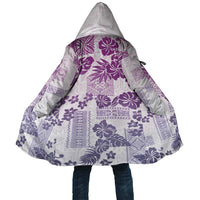 Vintage Hawaii Cloak Hibiscus Tapa Tribal With Hawaiian Quilt Pattern Violet LT9 Unisex Violet - Polynesian Pride