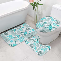 Hawaii Tapa Tribal Bathroom Set With Hawaiian Quilt Pattern Aqua LT9 - Polynesian Pride