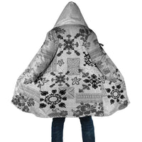 Hawaii Tapa Tribal Cloak With Hawaiian Quilt Pattern Black LT9 Unisex Black - Polynesian Pride