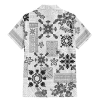 Hawaii Tapa Tribal Family Matching Mermaid Dress and Hawaiian Shirt With Hawaiian Quilt Pattern Black LT9 - Polynesian Pride