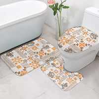 Hawaii Tapa Tribal Bathroom Set With Hawaiian Quilt Pattern Gold LT9 - Polynesian Pride