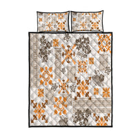 Hawaii Tapa Tribal Quilt Bed Set With Hawaiian Quilt Pattern Gold LT9 Gold - Polynesian Pride