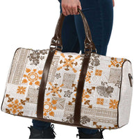 Hawaii Tapa Tribal Travel Bag With Hawaiian Quilt Pattern Gold - Polynesian Pride