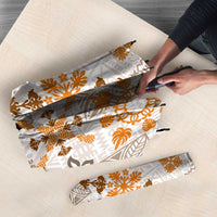 Hawaii Tapa Tribal Umbrella With Hawaiian Quilt Pattern Gold LT9 - Polynesian Pride