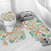 Hawaii Tapa Tribal Bathroom Set With Hawaiian Quilt Pattern Green LT9 Mat Set Only (3 pcs) One Size Green - Polynesian Pride