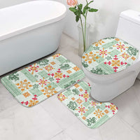 Hawaii Tapa Tribal Bathroom Set With Hawaiian Quilt Pattern Green LT9 - Polynesian Pride