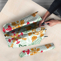 Hawaii Tapa Tribal Umbrella With Hawaiian Quilt Pattern Green LT9 - Polynesian Pride