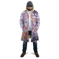 Hawaii Tapa Tribal Cloak With Hawaiian Quilt Pattern Violet LT9 - Polynesian Pride