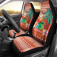 Hawaii Mele Kalikimaka Car Seat Cover Surfing Santa Funny Christmas