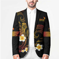 Personalised Papua New Guinea Sepik Blazer Plumeria Floral Tribal Pattern - Polynesian Pride