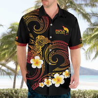 Personalised Papua New Guinea Sepik Hawaiian Shirt Plumeria Floral Tribal Pattern - Polynesian Pride