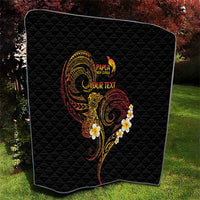 Personalised Papua New Guinea Sepik Quilt Plumeria Floral Tribal Pattern - Polynesian Pride