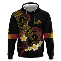 Personalised Papua New Guinea Sepik Zip Hoodie Plumeria Floral Tribal Pattern - Polynesian Pride