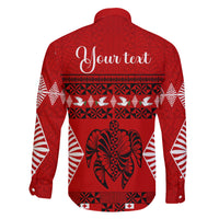 Personalised Tonga Kilisimasi Fiefia Family Matching Puletasi Dress and Hawaiian Shirt Merry Christmas with Turtle Ngatu Pattern LT9 - Polynesian Pride