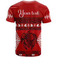 Personalised Tonga Kilisimasi Fiefia T Shirt Merry Christmas with Turtle Ngatu Pattern LT9 - Polynesian Pride