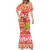 Personalised Hawaii Mele Kalikimaka Mermaid Dress Santa Claus and Hula Dancing Merry Christmas LT9 - Polynesian Pride