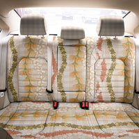 Hawaiian Ohia Lehua Lei Back Car Seat Cover Plaid Palaka Ahiehie Pattern - Polynesian Pride