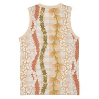 Hawaiian Ohia Lehua Lei Basketball Jersey Plaid Palaka Ahiehie Pattern - Polynesian Pride