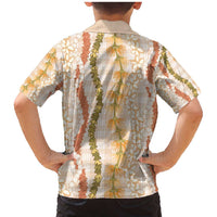 Hawaiian Ohia Lehua Lei Family Matching Mermaid Dress and Hawaiian Shirt Plaid Palaka Ahiehie Pattern - Polynesian Pride