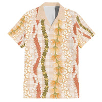 Hawaiian Ohia Lehua Lei Family Matching Off Shoulder Maxi Dress and Hawaiian Shirt Plaid Palaka Ahiehie Pattern - Polynesian Pride