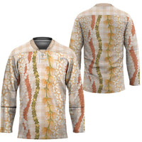 Hawaiian Ohia Lehua Lei Hockey Jersey Plaid Palaka Ahiehie Pattern LT9 - Polynesian Pride