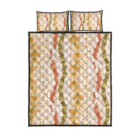 Hawaiian Ohia Lehua Lei Quilt Bed Set Plaid Palaka Ahiehie Pattern - Polynesian Pride