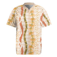 Hawaiian Ohia Lehua Lei Rugby Jersey Plaid Palaka Ahiehie Pattern - Polynesian Pride
