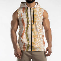 Hawaiian Ohia Lehua Lei Sleeveless Zip Hoodie Plaid Palaka Ahiehie Pattern LT9 - Polynesian Pride