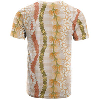 Hawaiian Ohia Lehua Lei T Shirt Plaid Palaka Ahiehie Pattern LT9 - Polynesian Pride