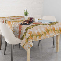 Hawaiian Ohia Lehua Lei Tablecloth Plaid Palaka Ahiehie Pattern - Polynesian Pride