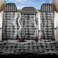 Hawaiian Ohia Lehua Lei Back Car Seat Cover Plaid Palaka Eleele Pattern - Polynesian Pride