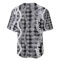 Hawaiian Ohia Lehua Lei Baseball Jersey Plaid Palaka Eleele Pattern - Polynesian Pride