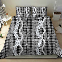 Hawaiian Ohia Lehua Lei Bedding Set Plaid Palaka Eleele Pattern - Polynesian Pride