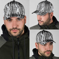 Hawaiian Ohia Lehua Lei Classic Cap Plaid Palaka Eleele Pattern - Polynesian Pride