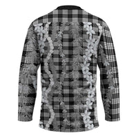 Hawaiian Ohia Lehua Lei Hockey Jersey Plaid Palaka Eleele Pattern - Polynesian Pride