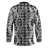 Hawaiian Ohia Lehua Lei Hockey Jersey Plaid Palaka Eleele Pattern - Polynesian Pride