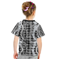 Hawaiian Ohia Lehua Lei Kid T Shirt Plaid Palaka Eleele Pattern LT9 - Polynesian Pride