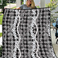 Hawaiian Ohia Lehua Lei Quilt Plaid Palaka Eleele Pattern - Polynesian Pride